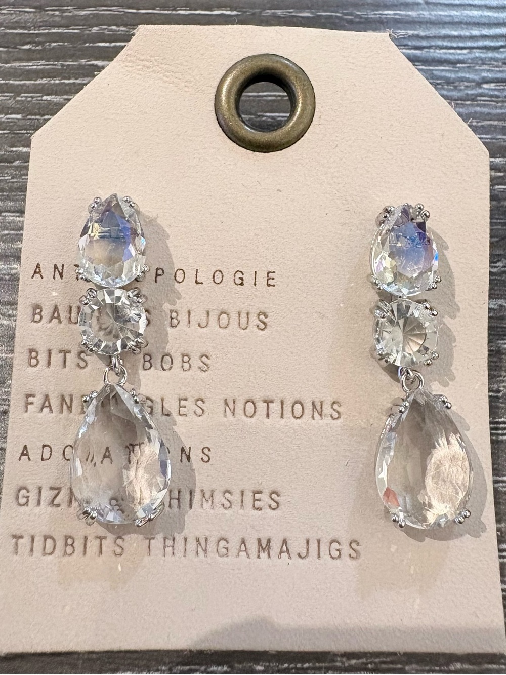 Anthropologie Crystal Earrings. NEW